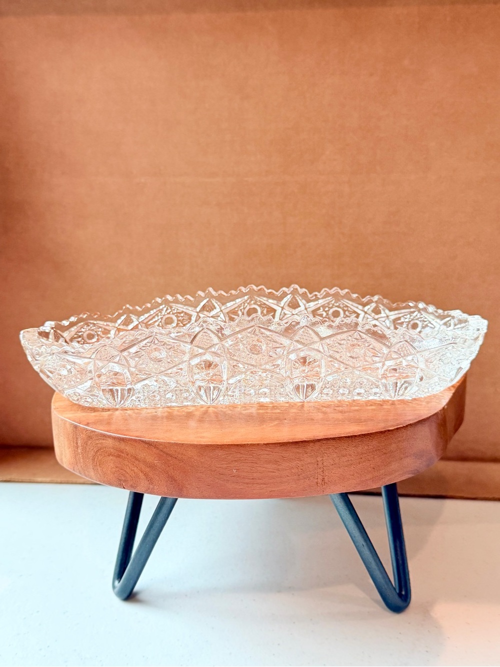Smith Glass Quintec Celery or Pickle Tray